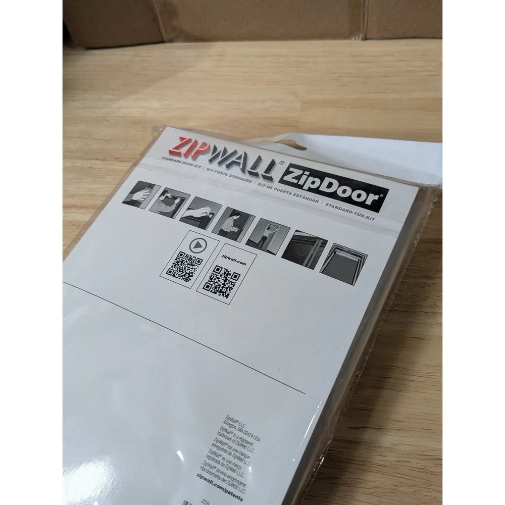 ZipWall ZipDoor Standard Door Kit Dust Barrier 4ft‎ x 7.5ft Sealed New